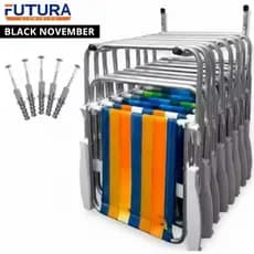 Suporte para cadeira de praia para parede para até 7 cadeiras