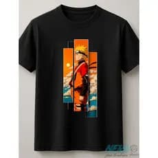 Camiseta Naruto masculino/unissex preta lisa 100% Algodão | Nerd Pra Lembrar.