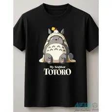 Camiseta Meu Amigo Totoro masculino/unissex preta lisa 100% Algodão | Nerd Pra Lembrar.