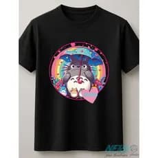 Camiseta Meu Amigo Totoro feminina/infanto-juvenil preta lisa 100% Algodão | Nerd Pra Lembrar.
