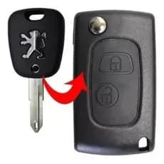 Carcaça Chave Canivete Peugeot 206 207 Hoggar Adaptação