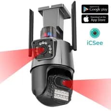 Câmera Segurança Wi-fi Ip Lente Dupla 2x 3mp Externa Gira 360°YOOSEE