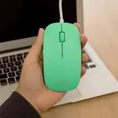 MOUSE OFFICE COLORS C/ FIO USB | Lehmox Slim Ergonômico | Design Moderno Notebook PC