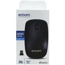 Mouse Sem Fio Ergonômico Preto - Design Ergonômico, Conexão USB, Alimentação Eficiente