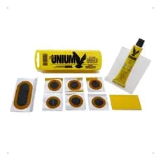 Estojo Kit Remendo Camara De Ar Bicicleta Com Cola Lixa Unium Una Bike