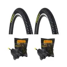 Par Pneu Bravo Super Pirelli 26 x 1 1/2 Barra Forte + Par Câmara 26 Pirelli