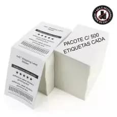 Bloco 500 Etiqueta Termica 10x15cm 100x150 mm Térmica Adesiva Branca Para Envios E-Commerce Identificação De Embalagens