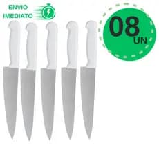Faca para Carne e Churrasco 8” Aço Inox – Leve, Afiada e Ergonômica