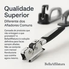 Kit 2 Amolador Afiador De Facas Aço Inox Profissional, Pratico Para Sua Cozinha