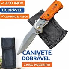 Canivete Portátil Resistente Pesca Camping Multiuso C Bainha Pequeno Prático