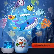 Lâmpada Projetora de Animais LED RGB com Rotação de 360 Graus °     Luz Noturna Decorativa para Quarto Infantil 2841