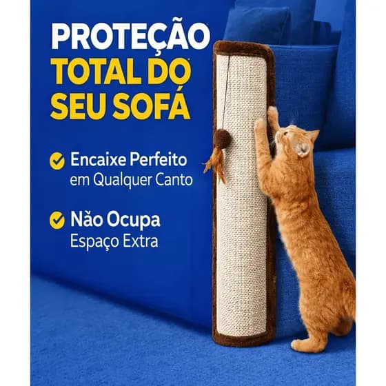Arranhador Protetor de Sofá de Canto para Gatos Chalesco Carpete Sisal Anti Arranhões