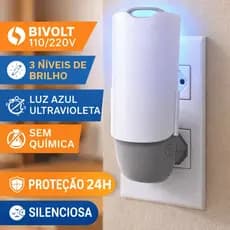 Mata Pega Mosquito Elétrico Parede Silencioso Chalesco UV LED Armadilha Insetos Quarto Cozinha Banheiro Plug Repelente