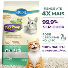 Areia de Mandioca para Gatos Chalesco Natural Antiodor Alta Absorção Sem Poeira Biodegradável Controle de Urina