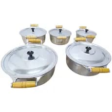 Jogo de Panelas de Aluminio Batido Fundido Kit Grosso 4mm com Tampa