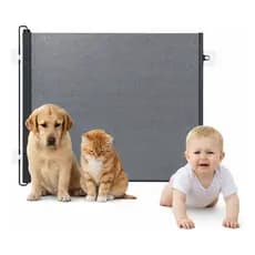 Grade Retrátil Automática para Portas, Proteção para Bebês e Pets Ajustável