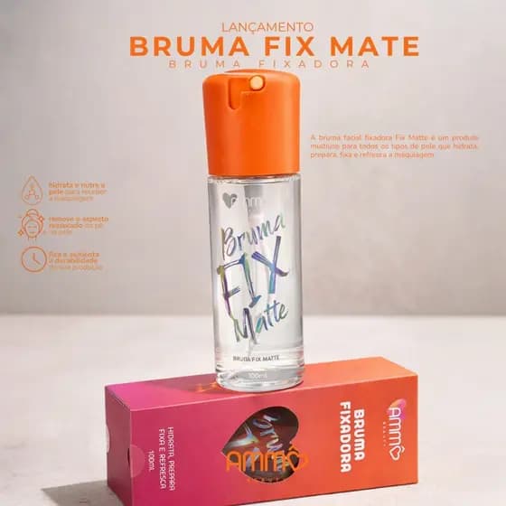 Bruma fixadora 100ml Fix Matte | Acabamento Matte | Ammô beauty