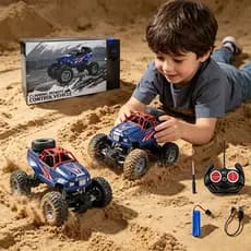 Carrinho de Controle Remoto Rock Crawler Jeep 4x4 Off-Road Recarregável - Brinquedo Infantil