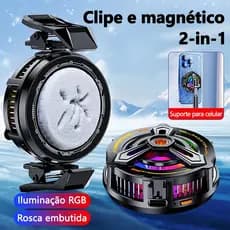 Clipe magnético para resfriamento de celular radiador para celular ventilador portátil para jogos