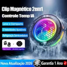2026 New AI Temperature Control Magnetic Cell Phone Cooler Ventilador De Telefone RGB Portátil Móvel Leve