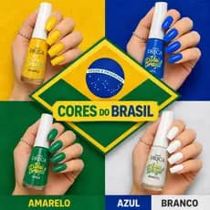 Kit C/4 Esmaltes Drica Coleção Vai Brasil - 8ml