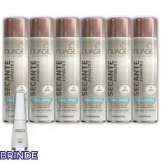 Kit 06 unidades - Spray Secante para Esmaltes Nuage 400ml + Brinde Esmalte Lenda Drica