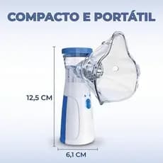 Nebulizador Portátil Mini Inalador Silencioso Ultra-sônico Automático para Adultos e Crianças