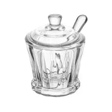 Açucareiro de vidro com Tampa e Colher 190ml
