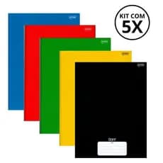 Kit Com 05 Caderno Brochura 96 Fls Capa dura - STIFF