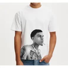 Camiseta Brocasito Streetwear Graphic Tees Branca Camisa Unissex Aesthetic