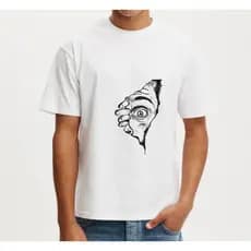 Camiseta Graphic Tees Streetwear Olho Branca Camisa Unissex Aesthetic