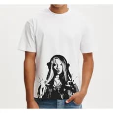 Camiseta Slipmami Graphic Tees Branca Streetwear Camisa Unissex Aesthetic