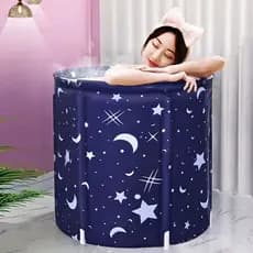 Banheira Dobrável SPA Adulto Banheira Ofurô Portátil Armazenamento Fácil
