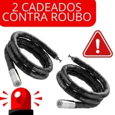 Cadeado de Segurança para Bicicleta com Chave – Cabo de Aço Revestido, Alta Resistência e Proteção Antifurto