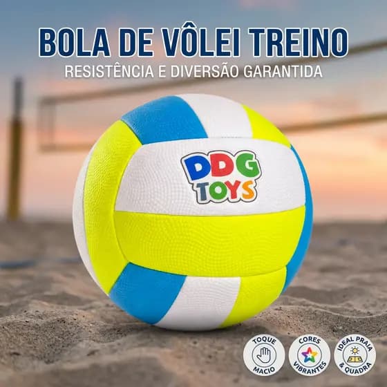 Bola Vôlei Infantil Semi Profissional Colorida Texturizada Recreativa Treino Lazer Crianças 3+
