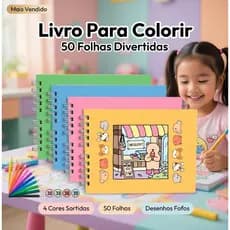Livro de Colorir 50 Folhas Animais Fofos Anti Estresse Criativo Infantil Adulto Wire-O Premium Arte+