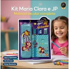Kit Escolar Maria Clara e JP Completo Estojo Lápis Giz Caderno Infantil Licenciado Top BR