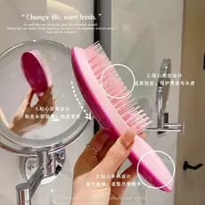 Pente de cabelo liso cabo longo para beleza tt pente cabelo encaracolado massagem de cabelo grosso pente de cabeleireiro
