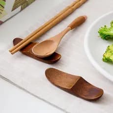 Mesa de jantar Descanso para pauzinhos de madeira estilo japonês Rack de armazenamento de talheres domésticos Estilo jap