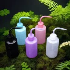 Frasco Pisseta para Lavagem de Cílios 150-250 ml | Almotolia Dosadora com Bico Curvo