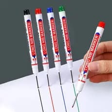 Conjunto de 4 marcadores de ponta longa de 20mm, adequados para banheiro, marcenaria e decoração, marcadores multifuncio