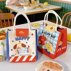 Linda bolsa térmica para almoço, adequada para refeições, grande capacidade, ideal para o uso diário.