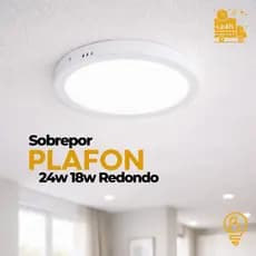 Kit 2 Plafon LED Sobrepor Slim 18W ou 24W | Redondo • Branco 6500K • ABS • Bivolt