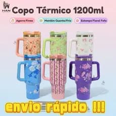 Garrafa Térica Inox 304 1200ml  New Stainless Steel Cup With Handle Lid Straw  Vacuum Insulated Cups