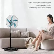 Ventilador Turbo de Pedestal  5 Pás Inox 3 velocidades 220V Uso a longo prazo alta qualidade