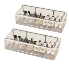 2 Sapateiras Verticais Dobráveis Em Pvc Com Porta Única