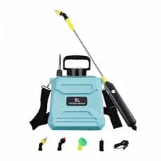 Pulverizador Elétrico Bateria Recarregável Reservatório 5L USB Automatico Sem Bombeio Horta Jardim Limpeza Bateria