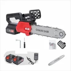 Motoserra Eletrica Potente 12 Polegadas Profissional Brushless Com 2 Baterias Recarregável
