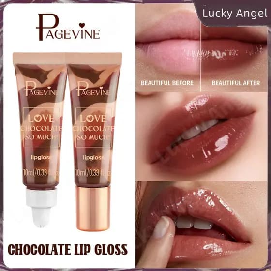 PÁGINA VINE Chocolate Lip Gloss Lip Gloss Water Gloss Lip Gloss Melhorar Óleo Labial Hidratante Hidratante Labial