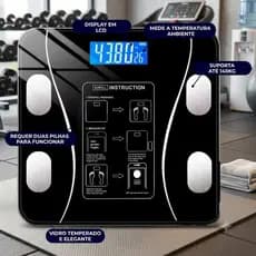Balança Bioimpedância Digital Profissional Suporta Até 180kg via Bluethooth